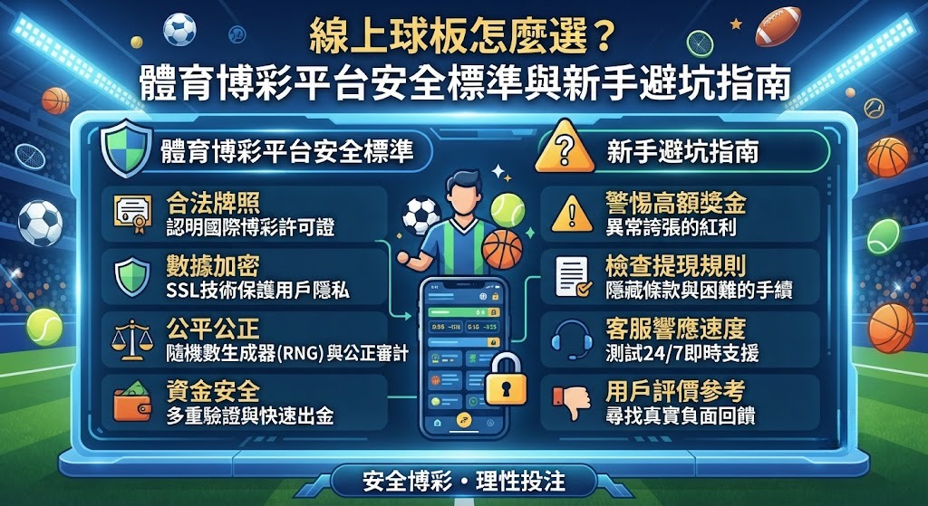 線上球板怎麼選?體育博彩平台安全標準與新手避坑指南